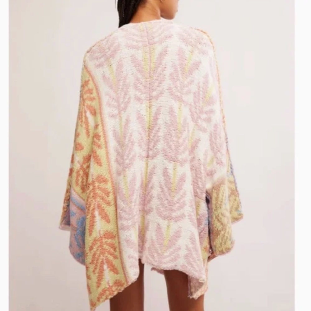 BEST Free People Mallorca Oversize Open Front Cardigan Knit Breeze Combo XS/S - Picture 2 of 7